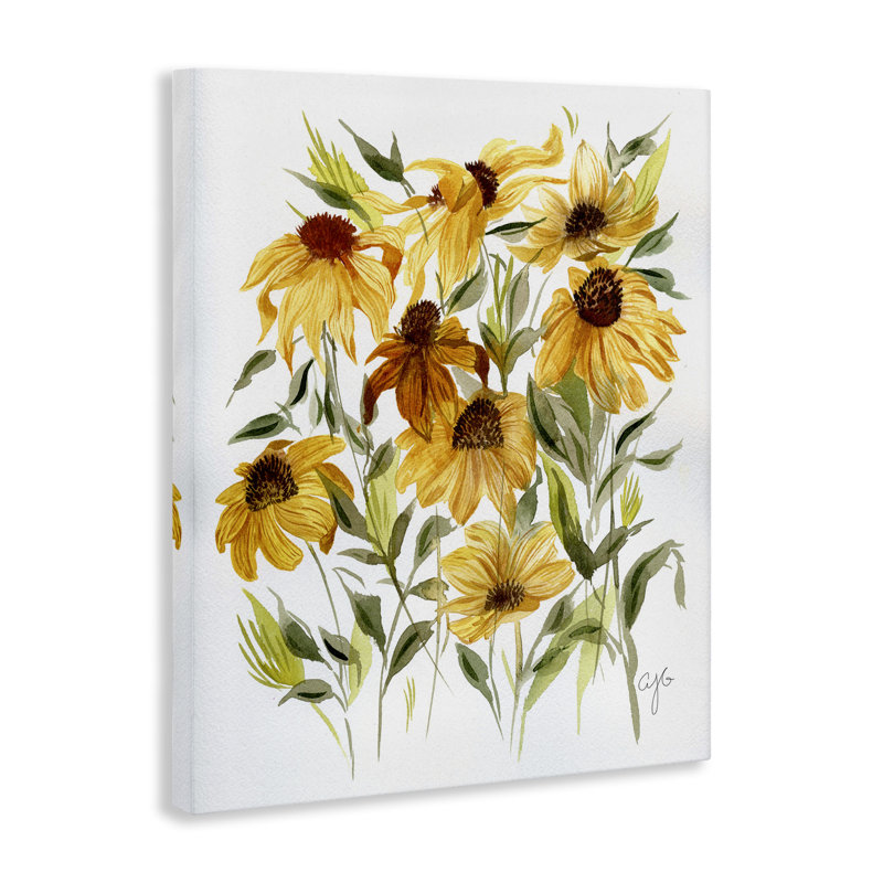 Art mural sur toile Wild Rudbeckia Wild par Alexandria Gilbert Kincaid, H 20 po x l 16 po
