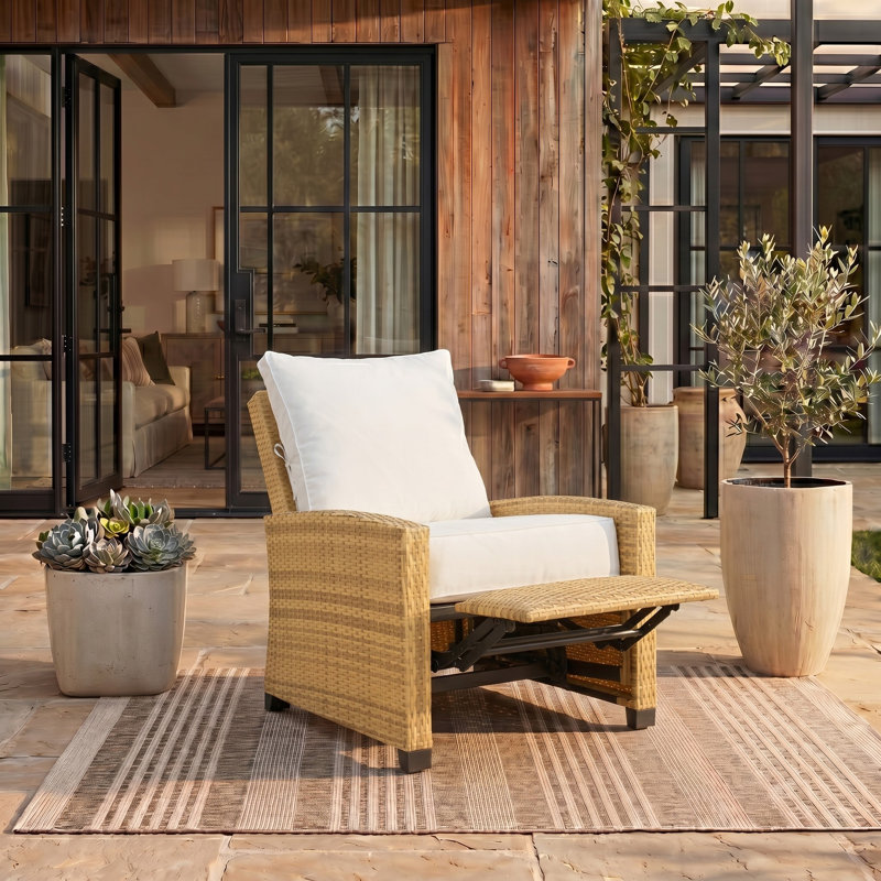 Fauteuil inclinable Landon, Naturel, Blanc