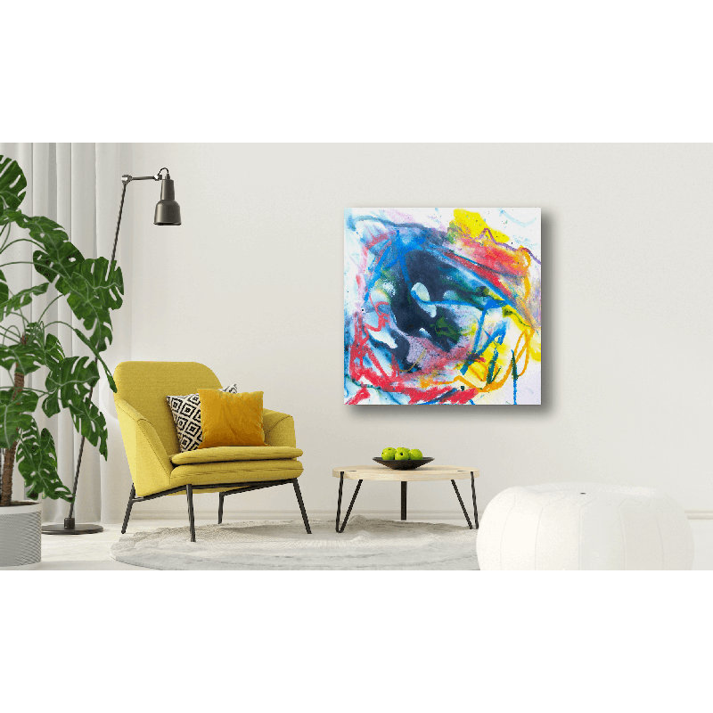 Abstract Print by John Beard, 36" H x 36" W x 1.5" D, Unframed Canvas