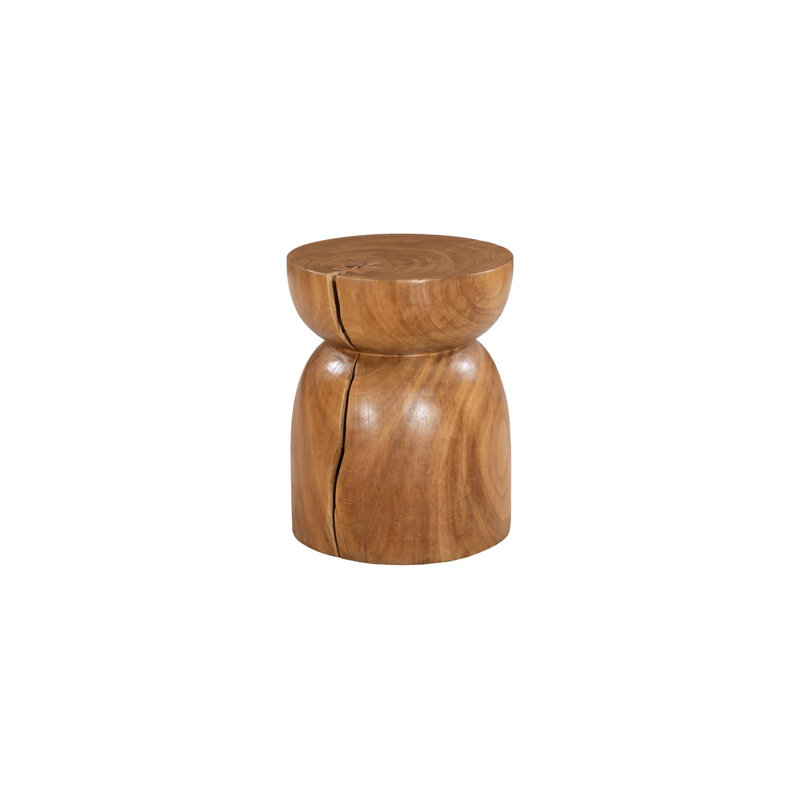 Wood Hourglass Stool
