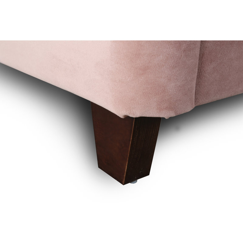 Margaux Upholstered Wingback Bed, Blush, Full