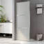 Kahrama Hinged Semi-Frameless Shower Door with Frosted Glass-690843936