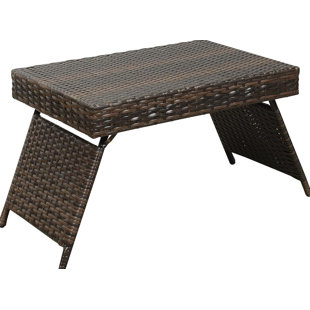 Table portative pliante en osier