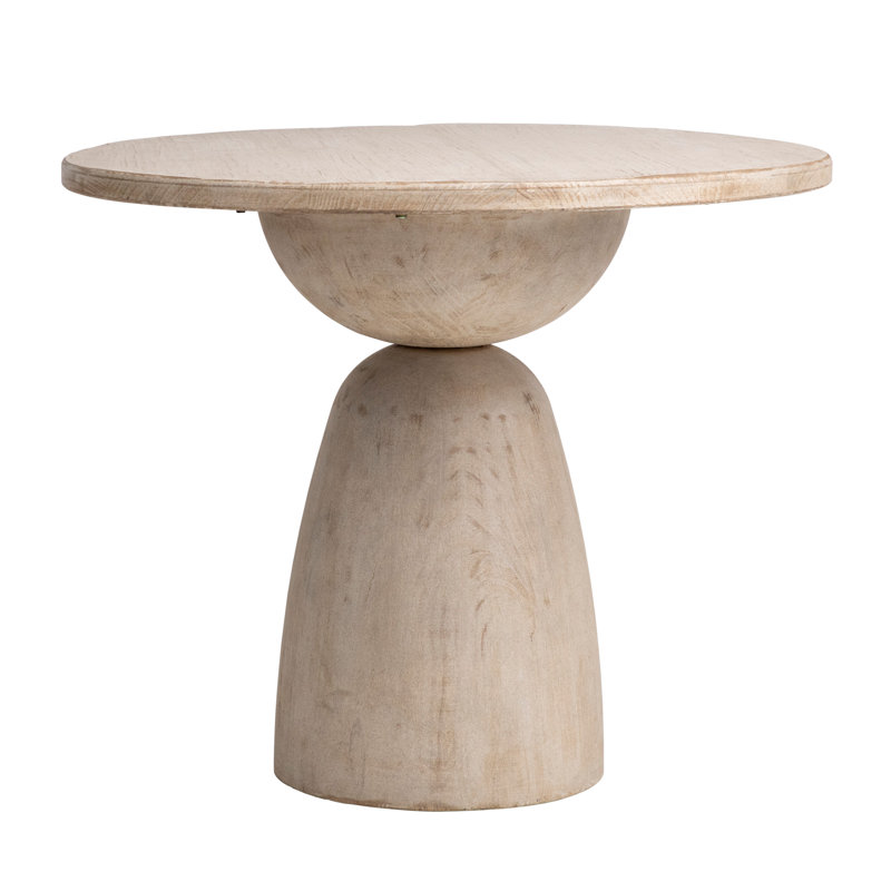 Table de salle à manger Saria, H 30 po x L 36 po x l 36 po, Blanc