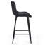 Ensemble de 2 tabourets de bar, capacité de poids: 300 lb, revêtement en similicuir avec structure en métal, tabourets de bar modernes sans accoudoirs, convenant aux îlots de cuisine et aux bars - noir