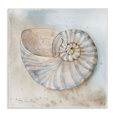 Spiral Nautilus on Shore Canvas, design by Audrey Jeanne Roberts