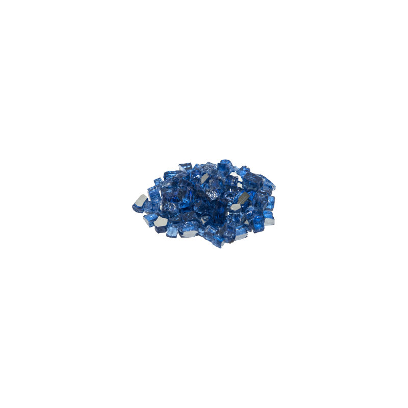 Accessoire de foyer d'extérieur en verre 0,25 po Dagan, Bleu foncé, 1/4 po d'épaisseur