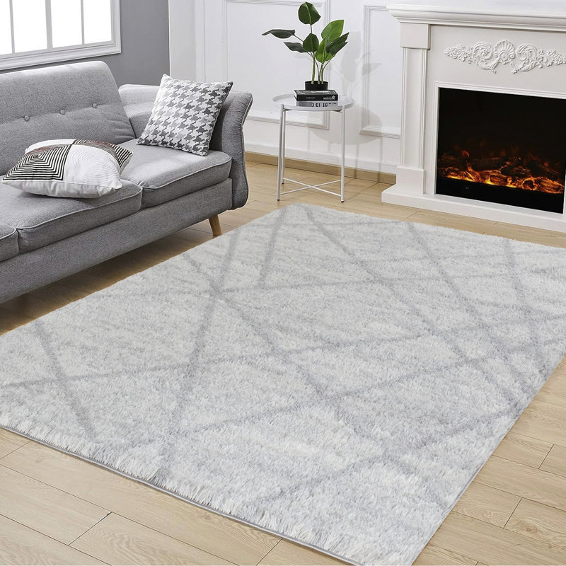 7 Ft. 10 In. X 9 Grey Rug, 1.21" Pile, Stain , For A Luxurious Home Color, Ideal Decoration, Rectangle 7'11" x 9'7"