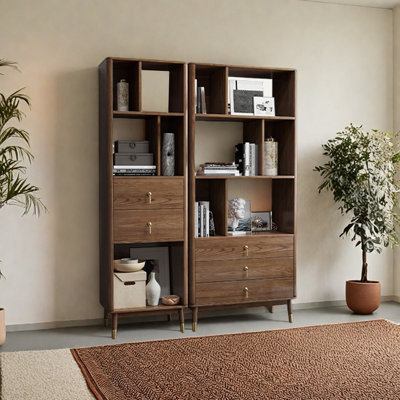 Bibliothèque tout en bois massif