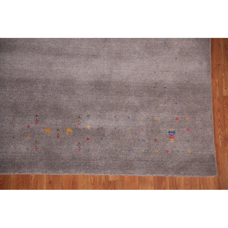 Tapis gris Gabbeh 8 x 10