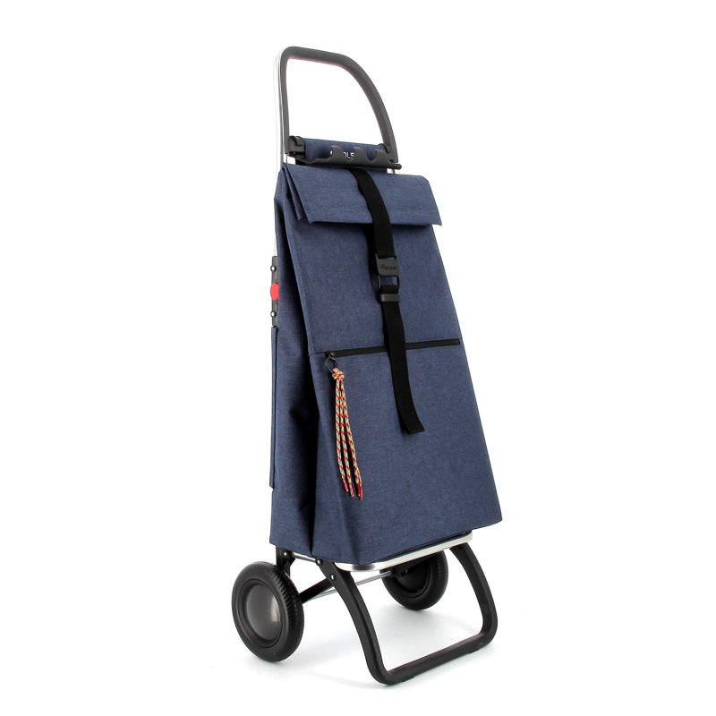 Shopping Trolley Rolser Big Tweed  2 Wheel Foldable, Navy