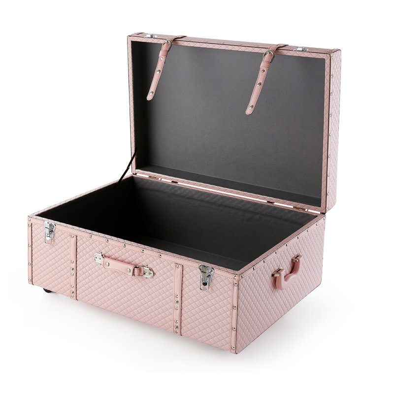 Texture Brand Trunk - Almond Taupe Diamond, Pink