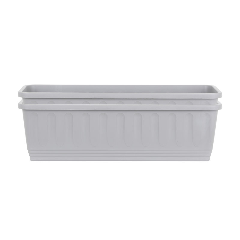Wham Etruscan Trough Soft Grey, 17.50cm H x 60cm W x 20cm D