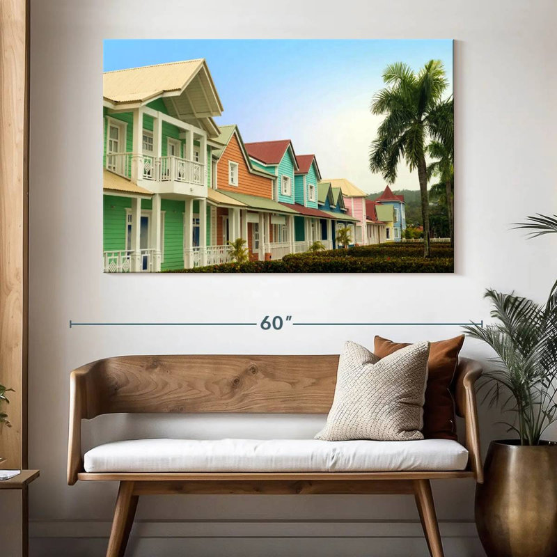 Caraïbes, maisons tropicales, H 34 po x l 51 po