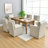 Virlyn 24" Wide Modern Minimalist Linen Down Fill Dining Side Chair Family Set