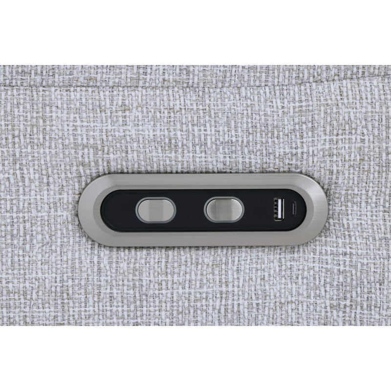 Canapé en chenille gris Easy Motion avec port USB Eastre