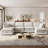 Double-Layer Cushion Modern Large U-Shaped Modular Sofa, Freely Combinable 6-Seater with Storage Function-1449938839