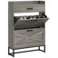 Armoire à chaussures étroite, armoire de rangement industrielle avec 2 tiroirs rabattables et tiroir supérieur-808117702