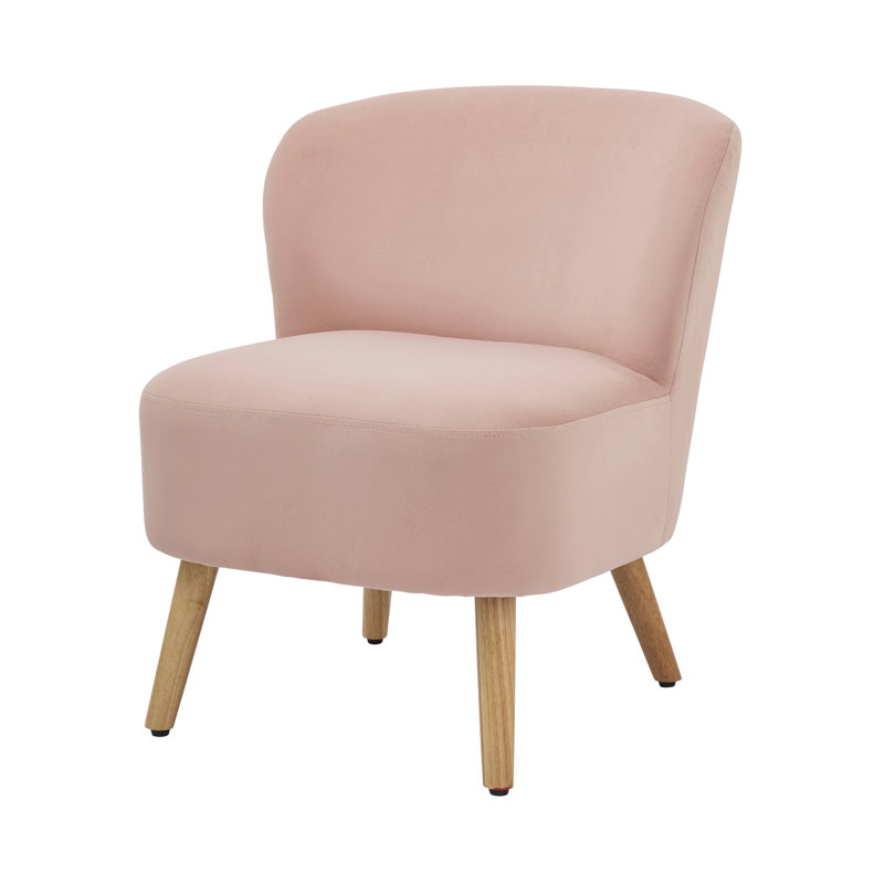 Upholstered Side Chair, Pink Velvet
