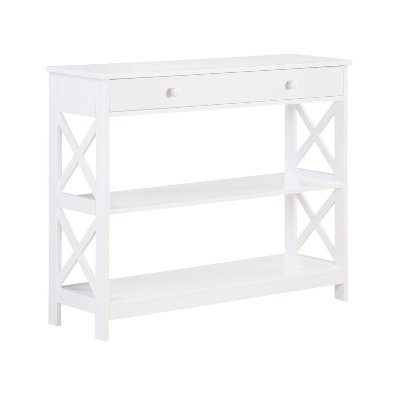 Aafko 39.5" Console Table, 31.5" H x 39.5" W x 12" D, White