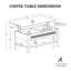 Table basse à plateau relevable en rotin l 34,5 po Breshawna