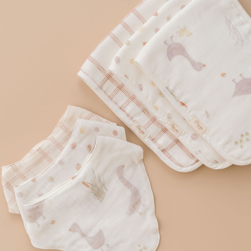3-pc. Goose Burp Cloth Set