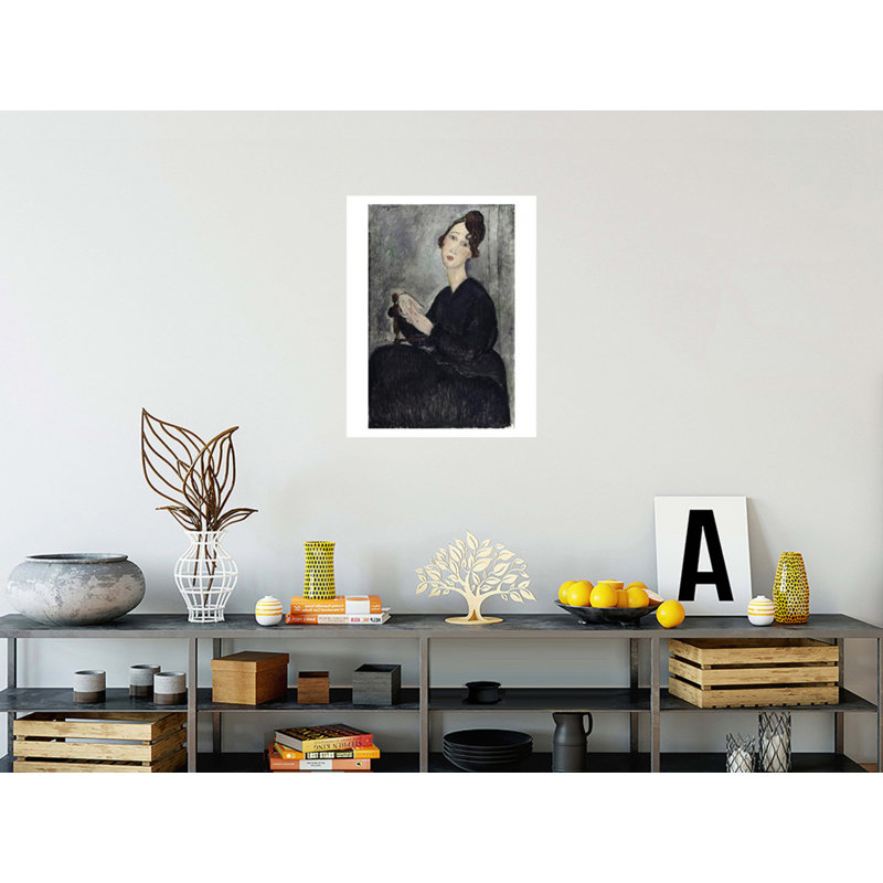 Portrait de Dedie (Odette Hayden) par Amedeo Modigliani - Estampe numérique, H 28 po x l 22 po