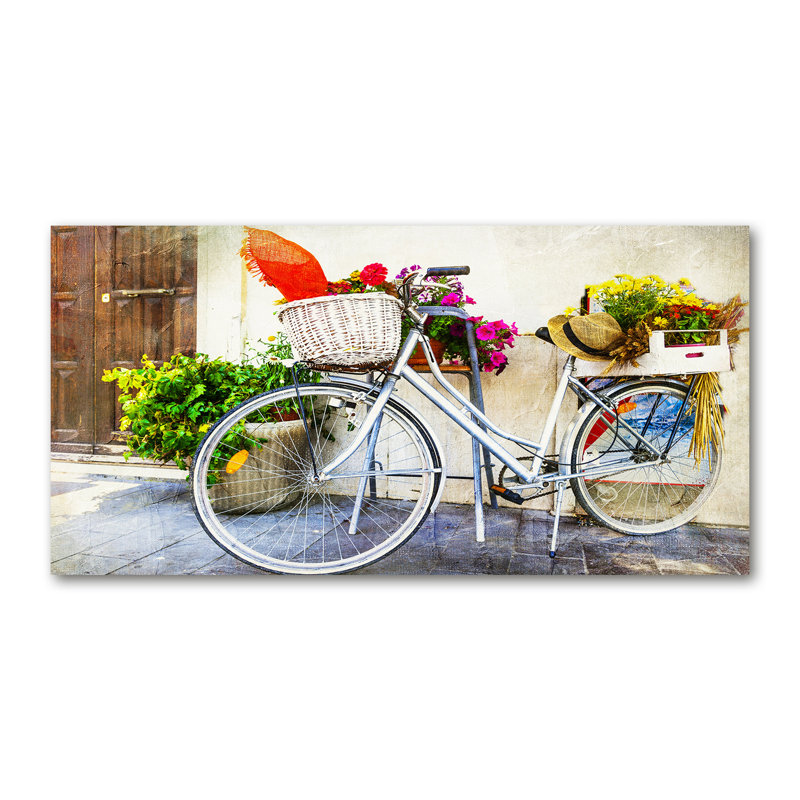 White Bicycle - Wrapped Canvas Print