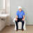 Bedside Commode Chair For Seniors With Armrests & Backrest