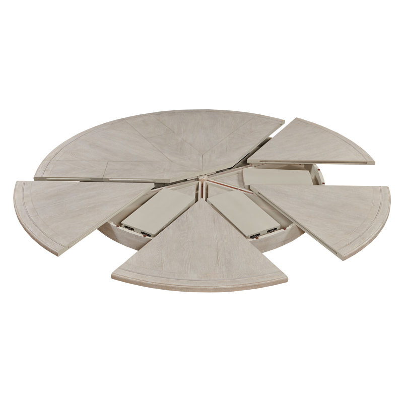 Monarch Round Dining Table, White Rustic