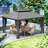 Kozyard Alexander Gray Double Roof Hardtop Gazebo with Privacy Curtain Mosquito Netting-86724634