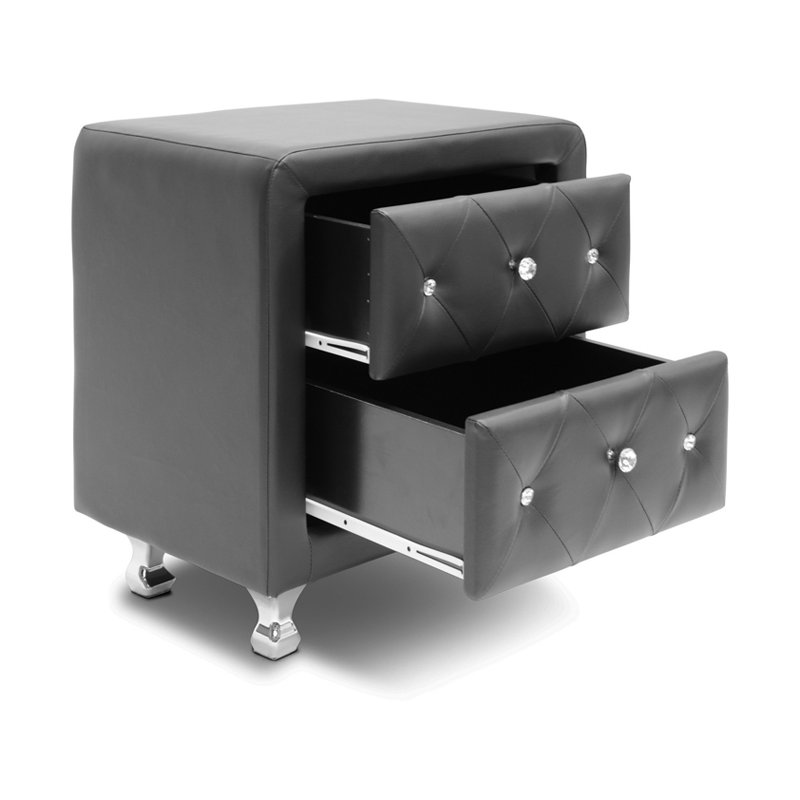Messaline 20.5'' W Nightstand, Black