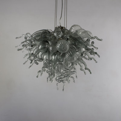 Lowestoft Glass Dimmable Geometric Chandelier