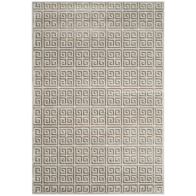 Mckinney Geometric Viscose Area Rug, Rectangle 201 x 279 cm