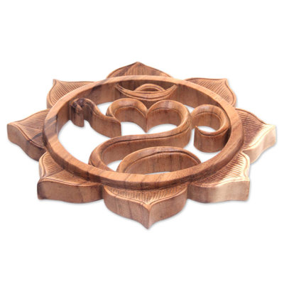 Niam Handmade Traditional Plants & Flowers Wall Decor on Solid Wood