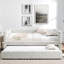 Lit de jour simple avec tissu de velours côtelé rembourré - Fonction de retrait du lit beige pour un design et un revêtement peu encombrants-540701355-540701349