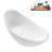 75" Streamline Soaking Glossy White Freestanding Tub and Tray With Internal Drain-101412681