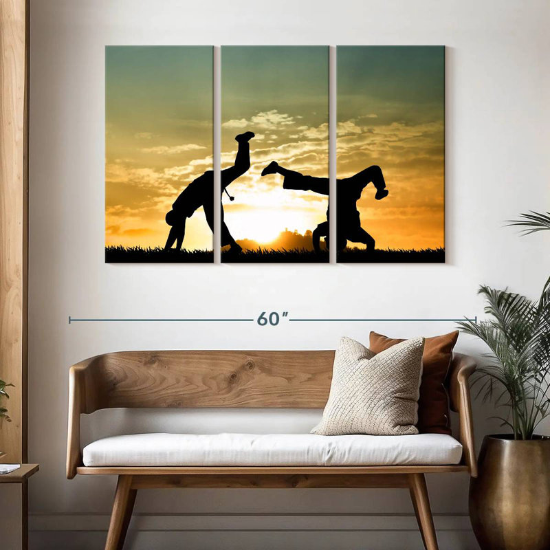 Capoeira At Dusk, 32" H x 50" W