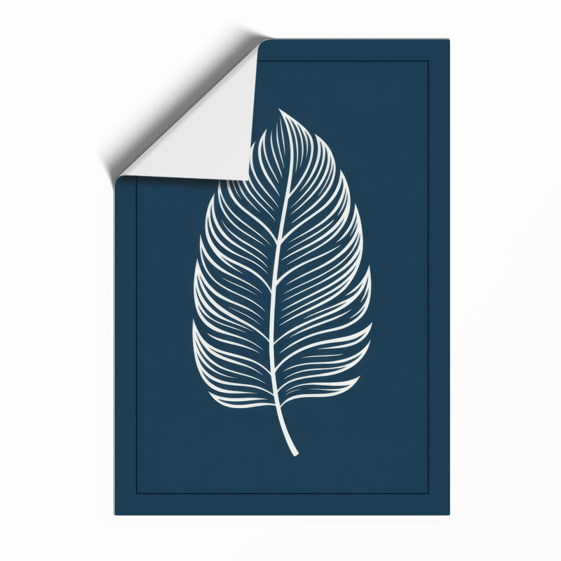 Feathered Leaf Study Botanical - Framed Print, Unframed, A4 - 29.7 x 21.0 cm