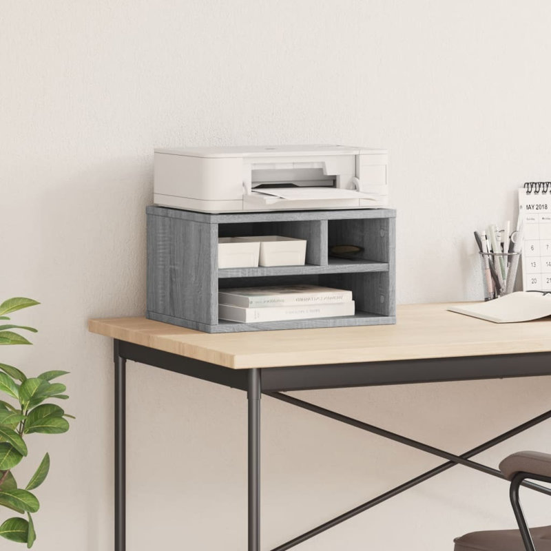 22.5cm H Printer Stand, 22.5cm H x 40cm W x 32cm D, Grey Sonoma