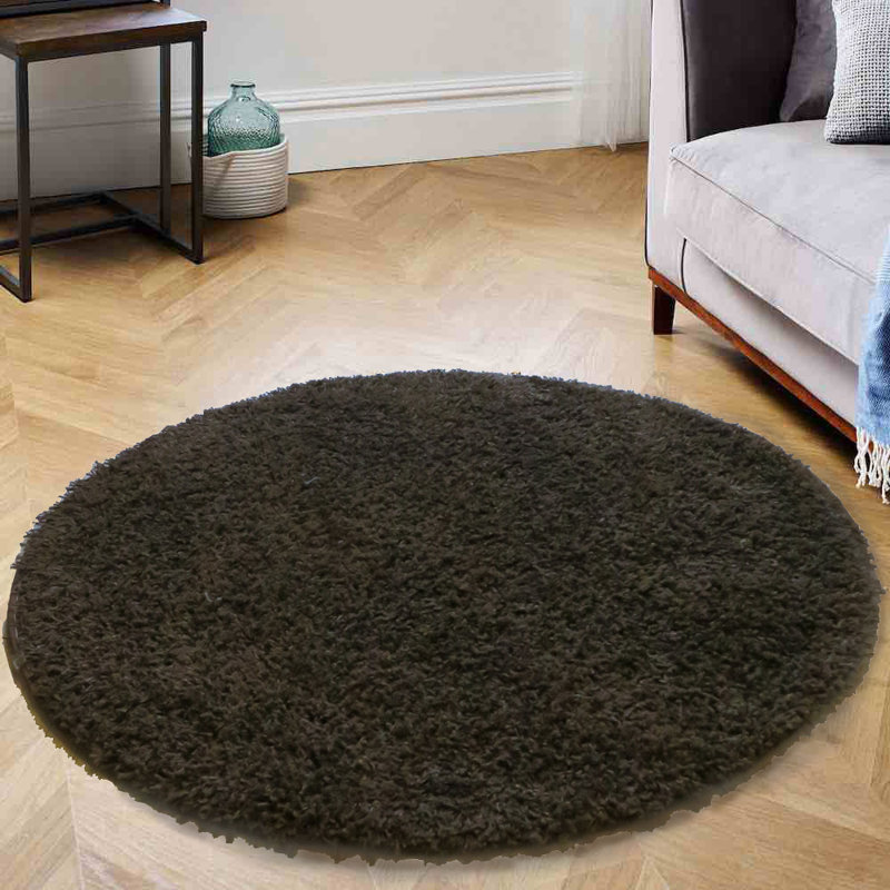 Fabian Solid Colour Area Rug, Round 120cm