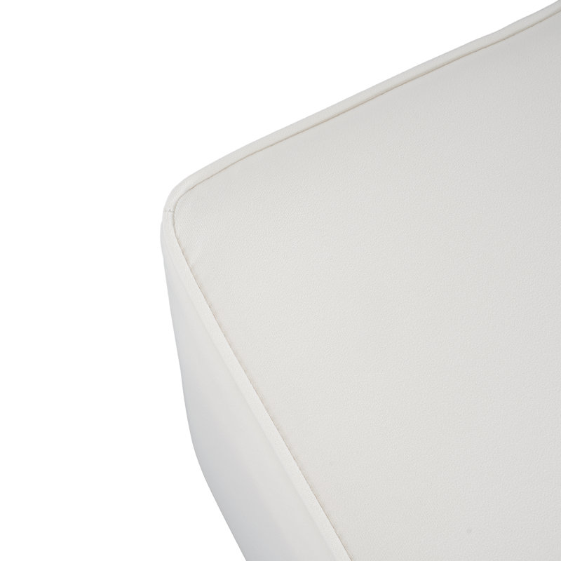 Upholstered Square Ottoman, Cream