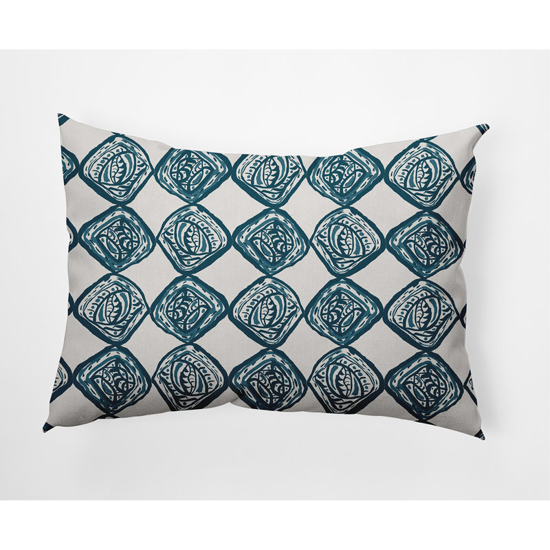 Housse de coussin carrée/insert, Sarcelle, Géométrique 1