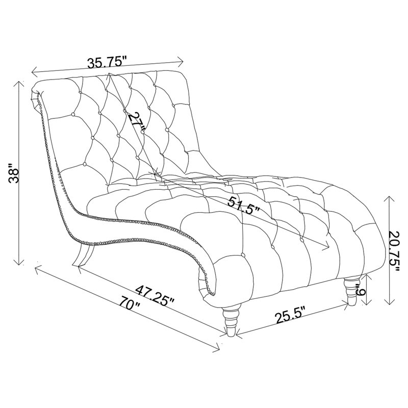 Chaise rembourrée en velours Malenie