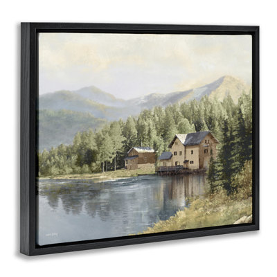 Art mural sur toile flottante avec vue sur la montagne Lakeside