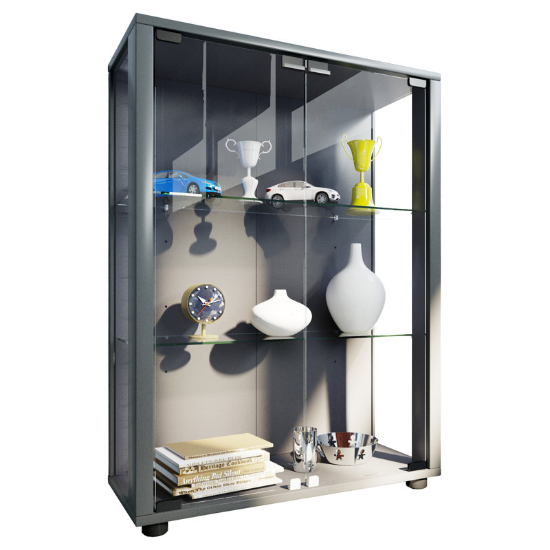 Fratessa Display Cabinet, Grey, No
