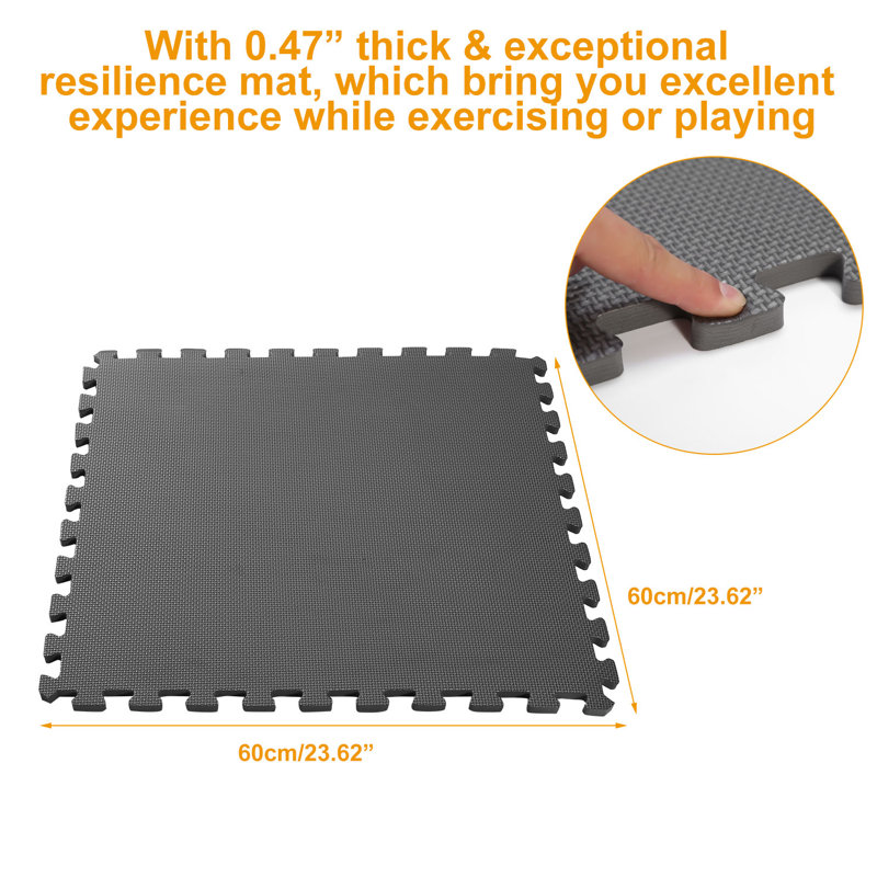Tapis en mousse L 23,62 po x l 23,62 po x 0,47 po