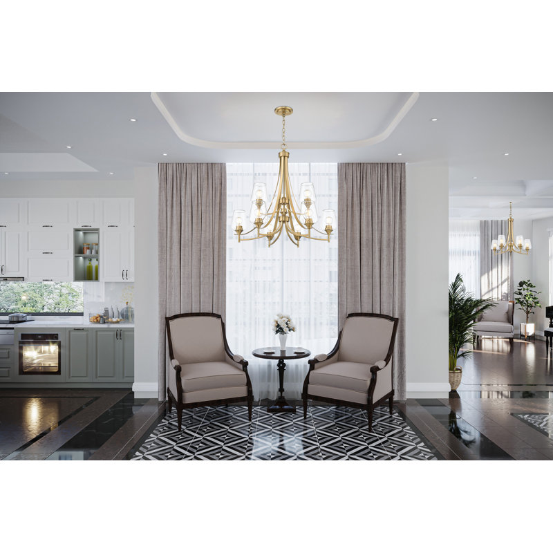 Lustre 9 lumières Annabell, H 31,5 po x l 31 po x P 31 po, 9 lumières