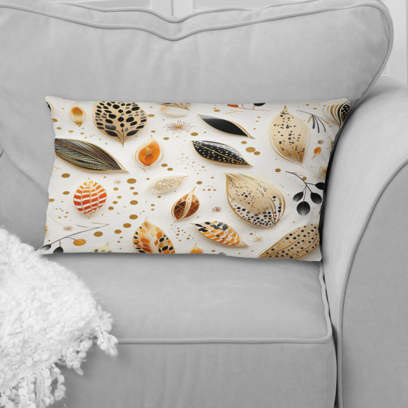 Boho Chic Botanical Stone - Floral Polyester Pillow