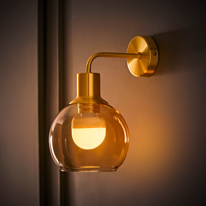 Dejuane Flush Mounted Sconce, Gold, Beige